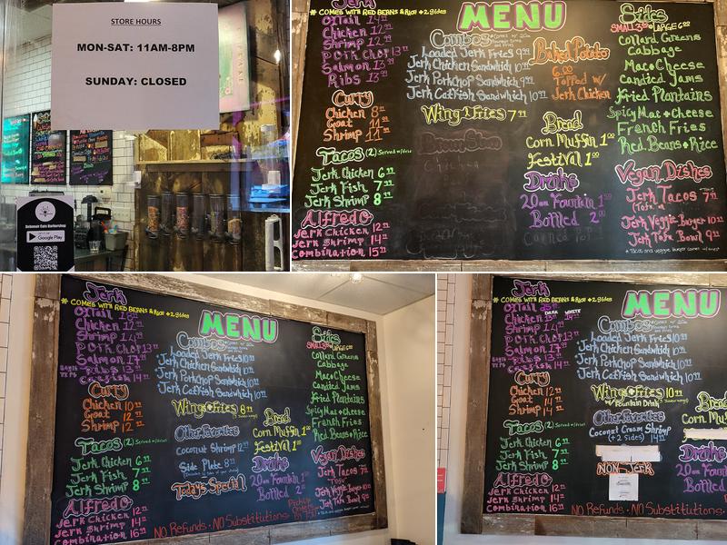 Jerk Hut Menu