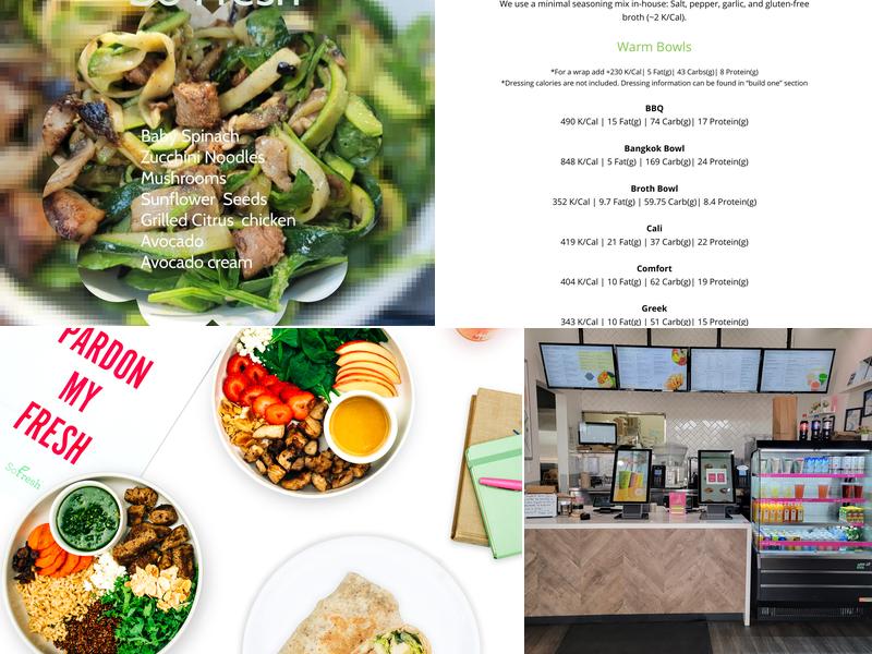 SoFresh Menu