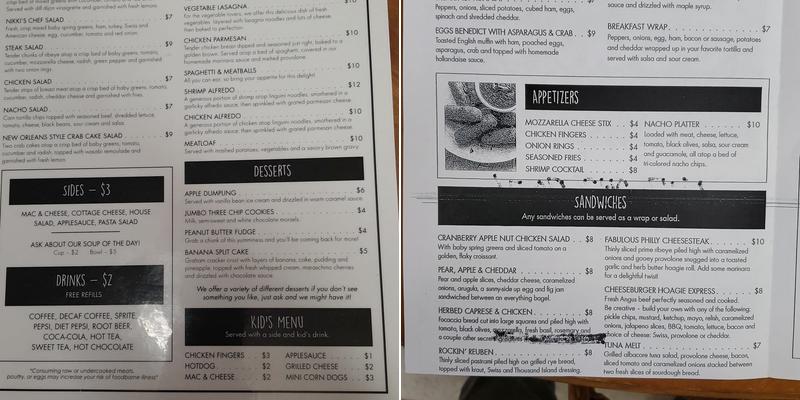 Hilltop Gourmet Eatery Menu