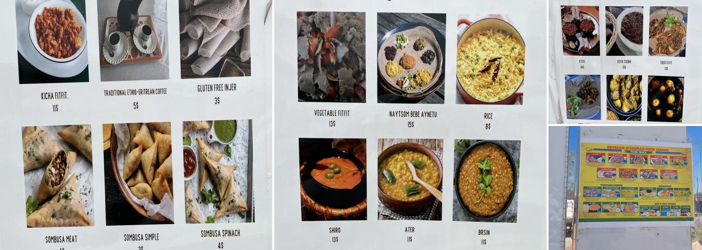 Ethiopian and Eritrean Food Trailer Menu