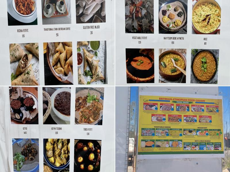 Ethiopian and Eritrean Food Trailer Menu