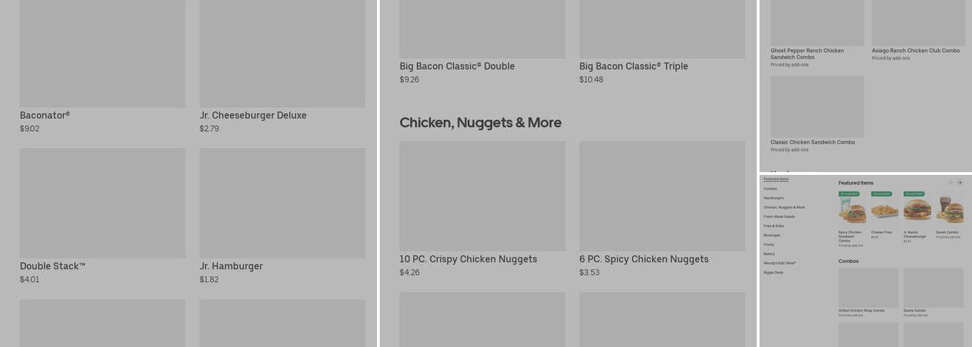 Wendy's Menu