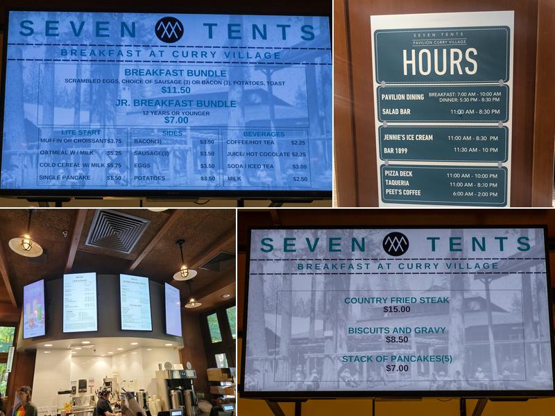 Curry Village Dining Pavilion Menu