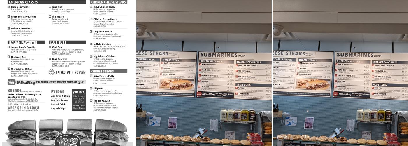 Jersey Mike's Subs Menu