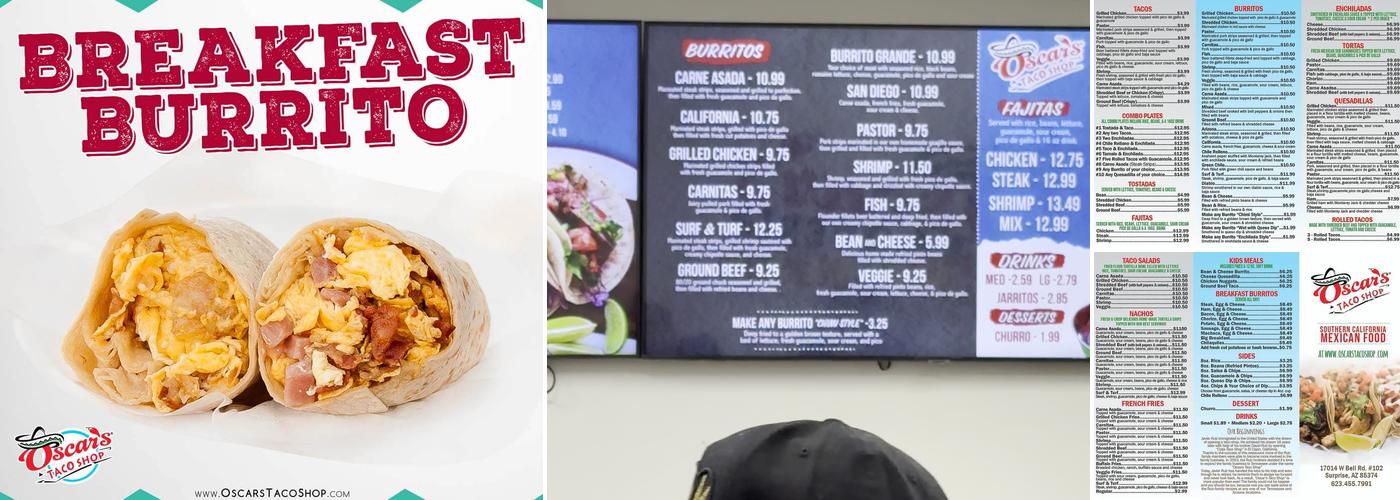 Oscar's Taqueria Express Menu