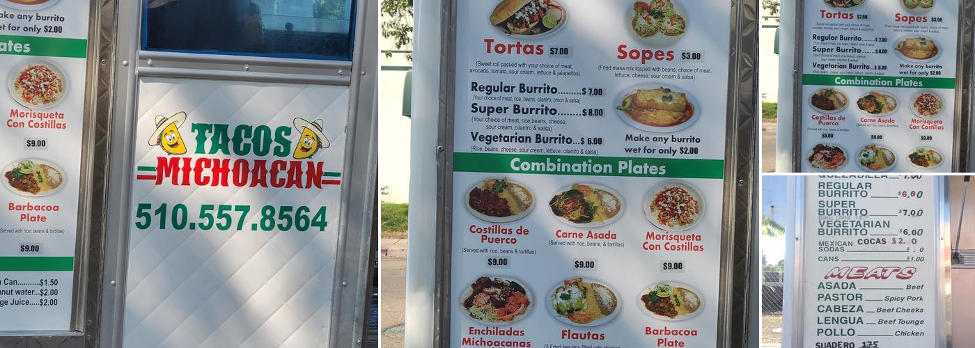 Tacos Michoacán Menu