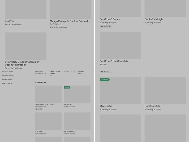Dunkin' Menu