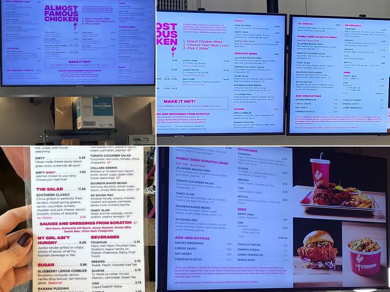 LoveBird Almost Famous Chicken Menu