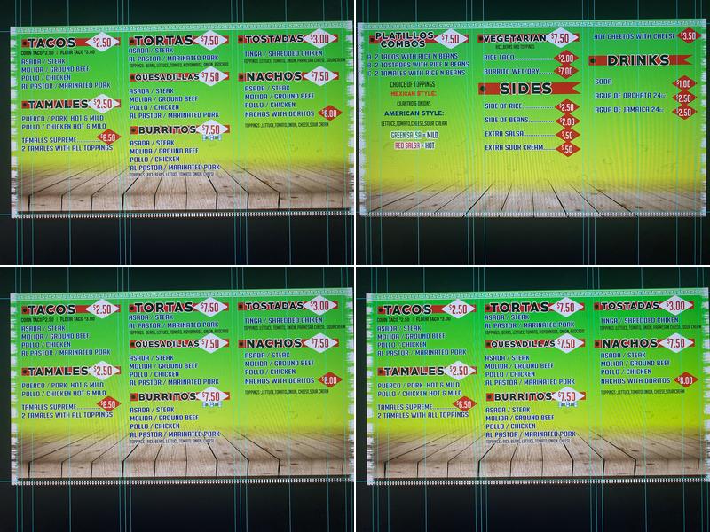 Kayla’s Tacos Menu