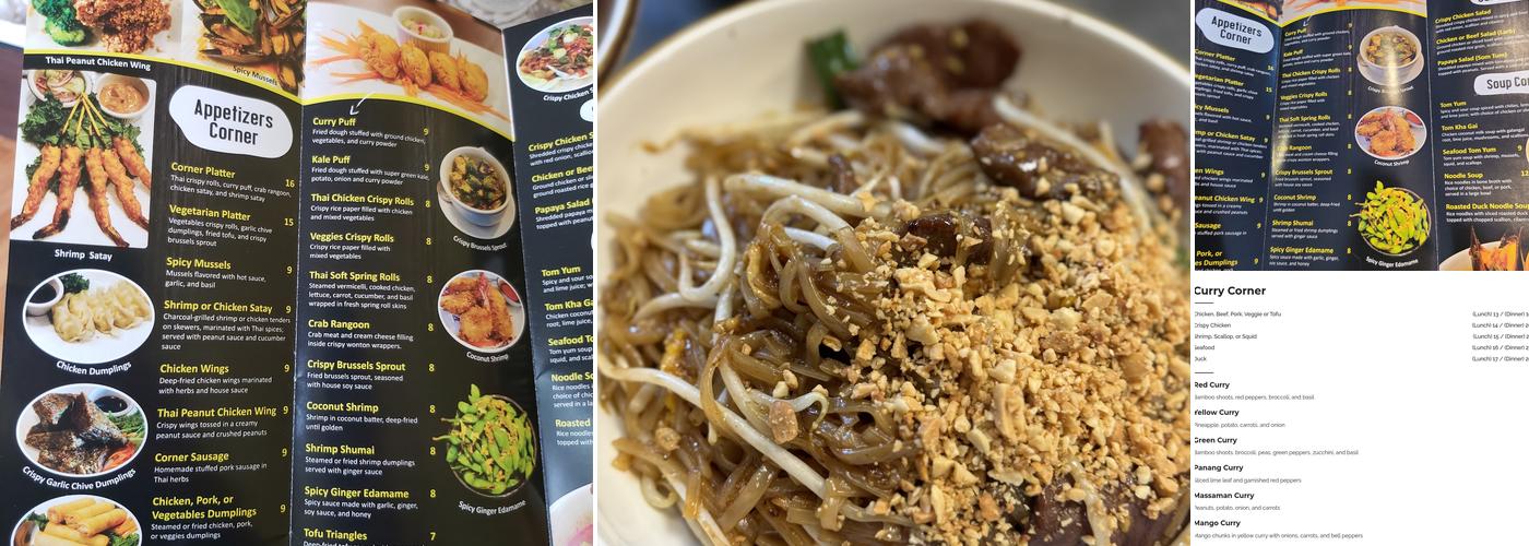 Thai Corner Worcester Menu