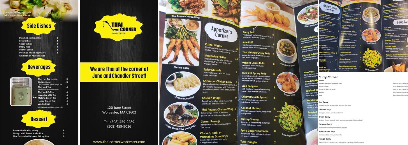 Thai Corner Worcester Menu