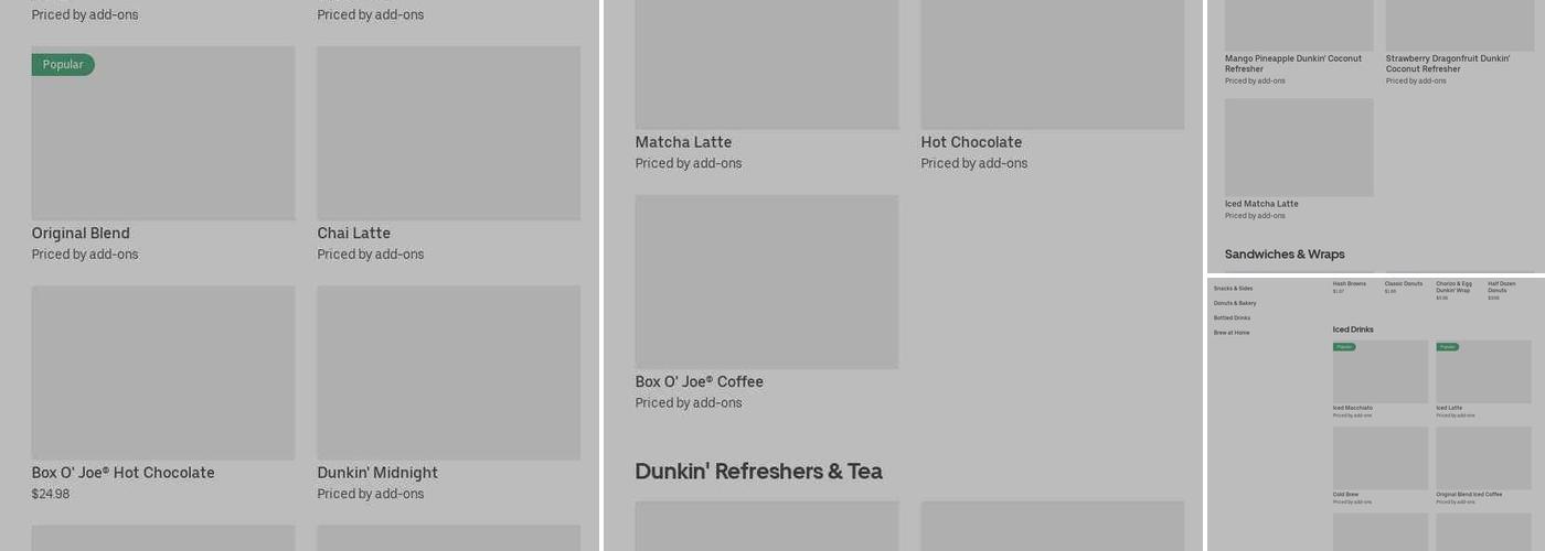 Dunkin' Menu