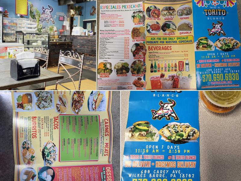 Tacos El Torito Blanco Menu