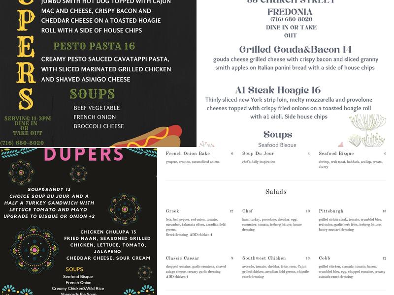 Dupers LLC Menu