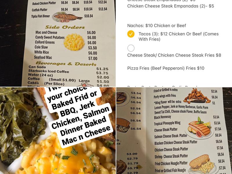 Mrs Zee's Cuisine Soulfood Menu