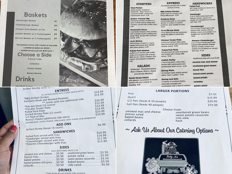Baby Jo’s Restaurant Menu