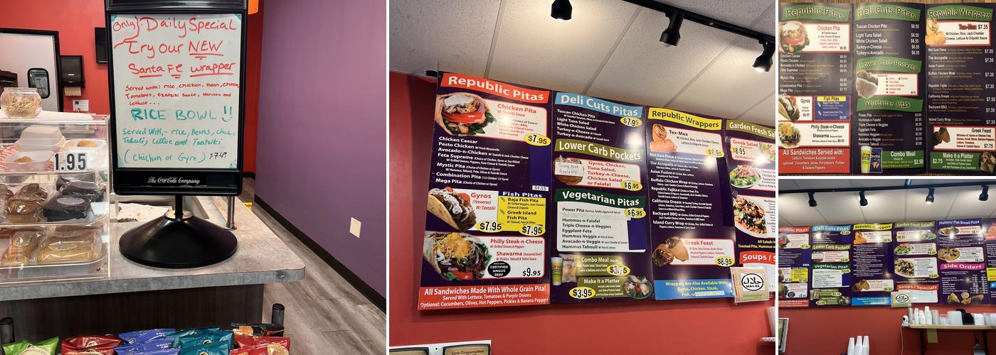 Pita's Republic Menu
