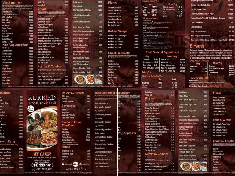 Kurried Menu