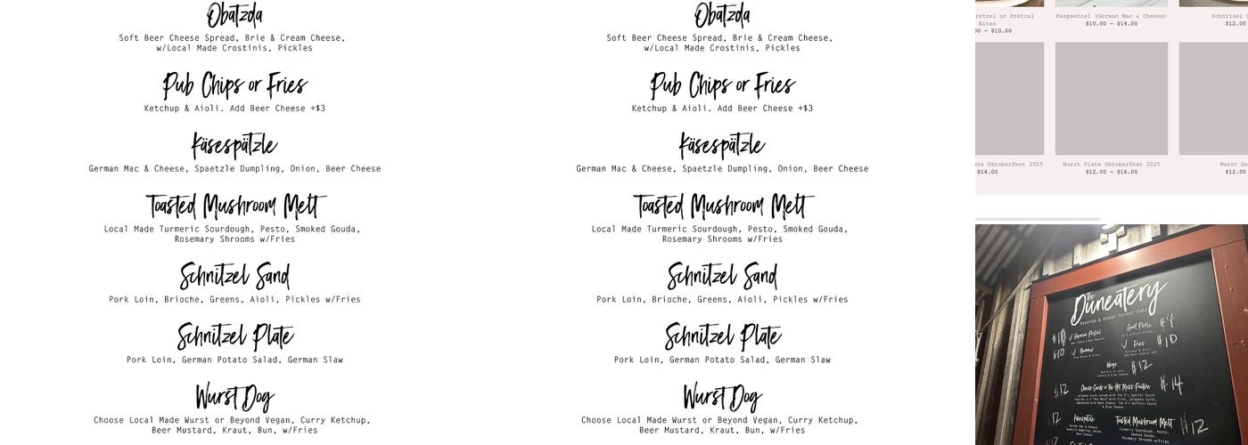 The Duneatery Menu