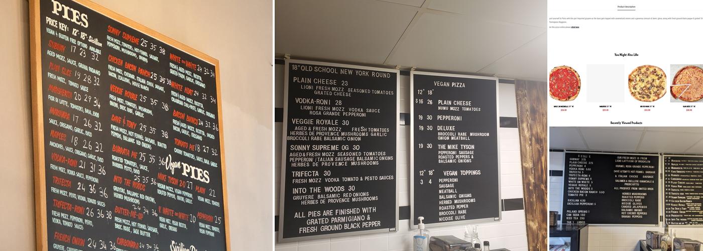 Bellucci Pizza Menu