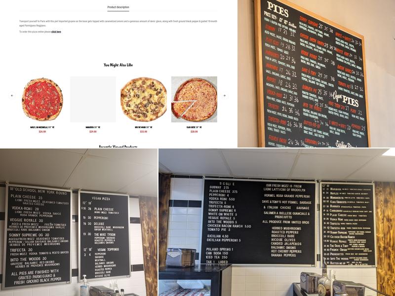 Bellucci Pizza Menu