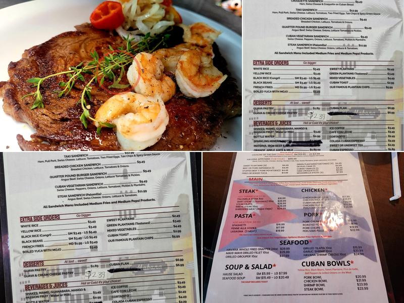 Havana Restaurant Menu