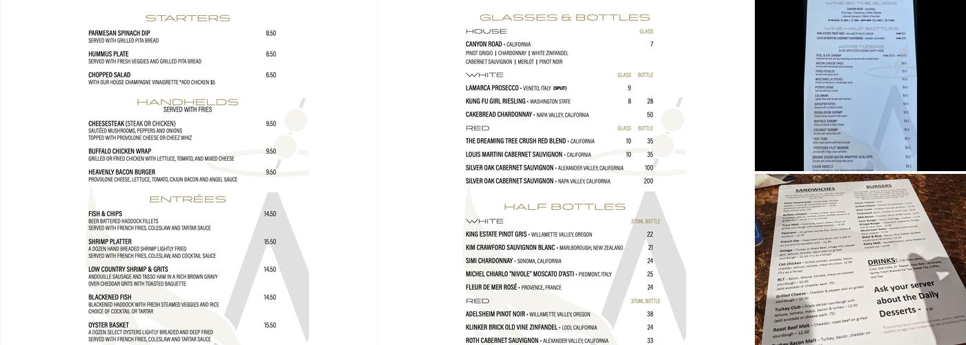 Angel Bar Menu