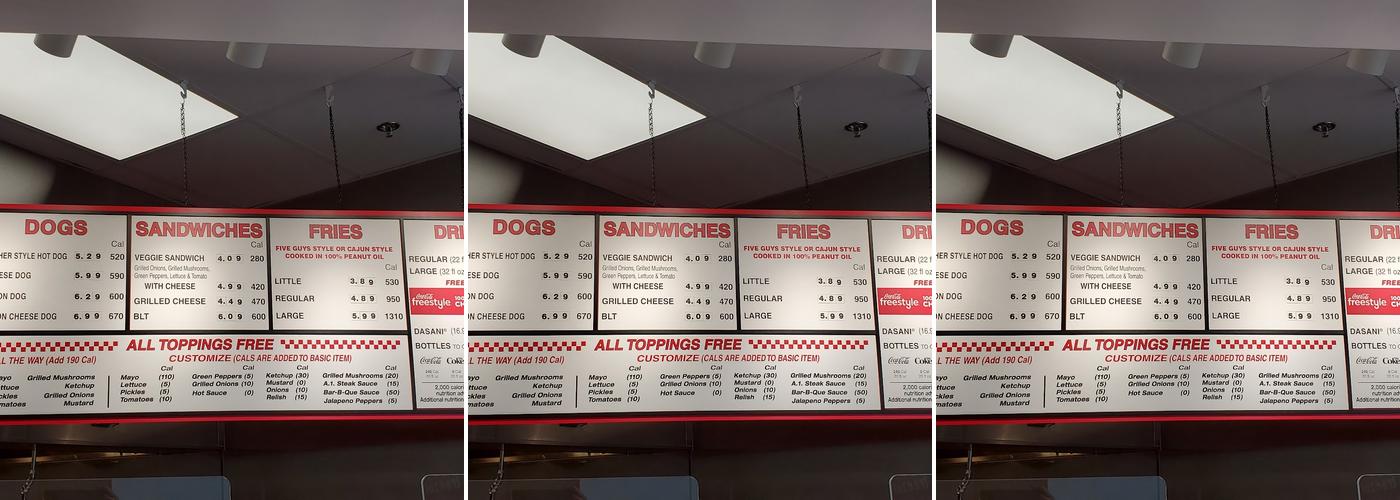 Five Guys Menu