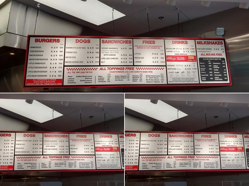 Five Guys Menu