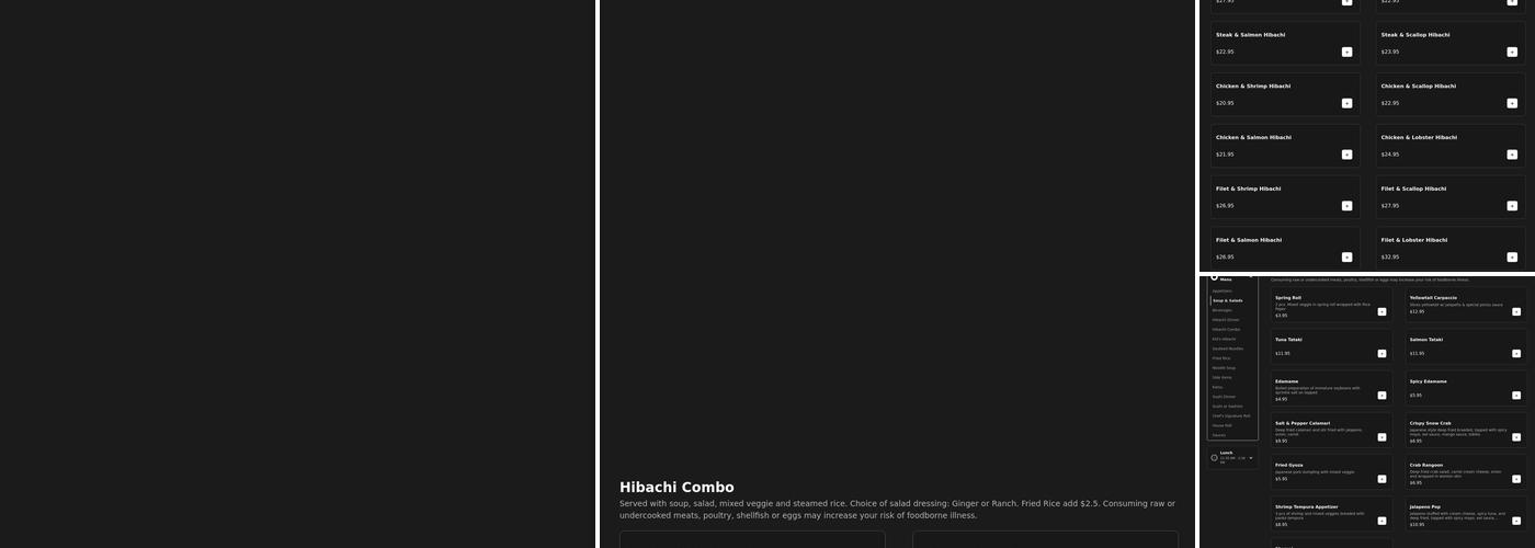 Okinawa Steak & Sushi East Ellijay Menu