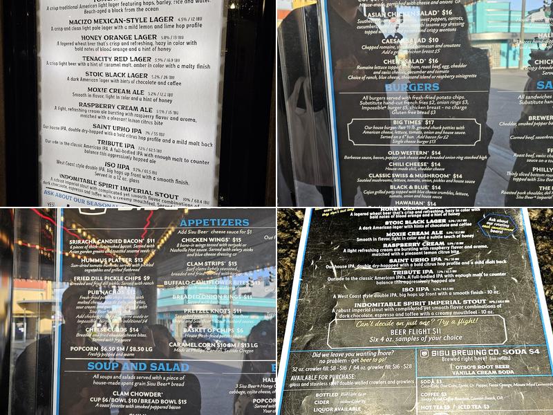 Sisu Brewing Co. Menu