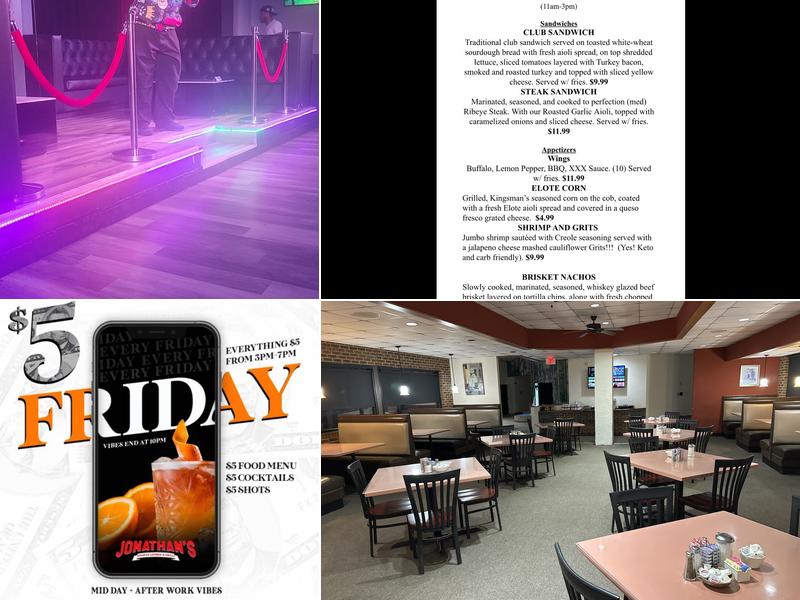 Jonathan’s Sports Lounge & Grill Menu