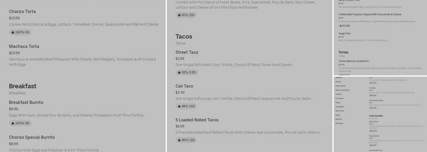 Kooben Taquería Menu
