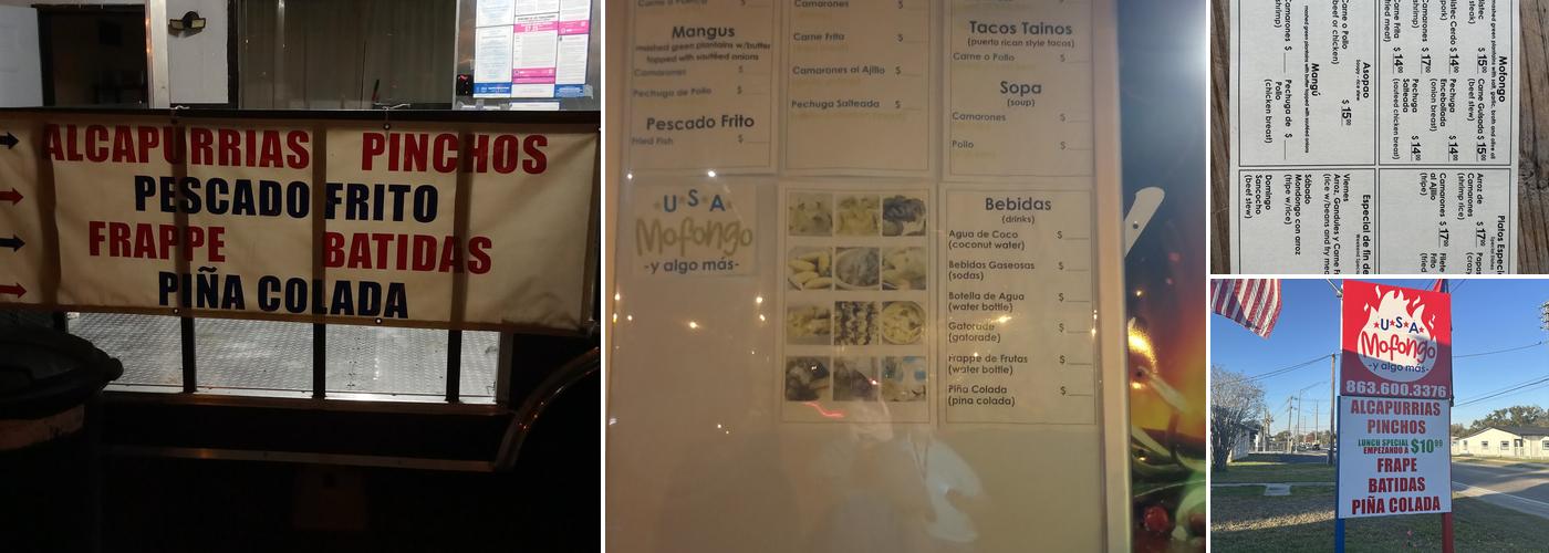 USA Mofongo y Algo Mas Menu