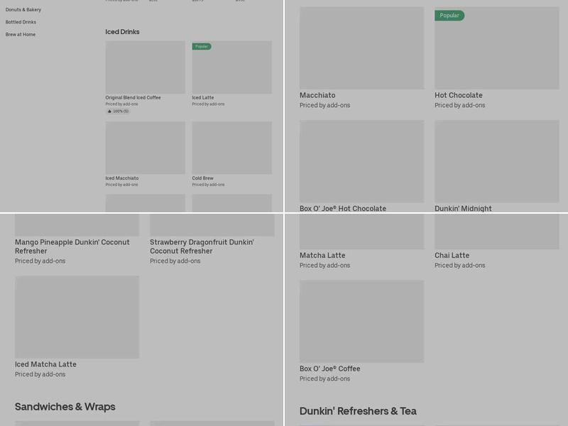 Dunkin' Menu