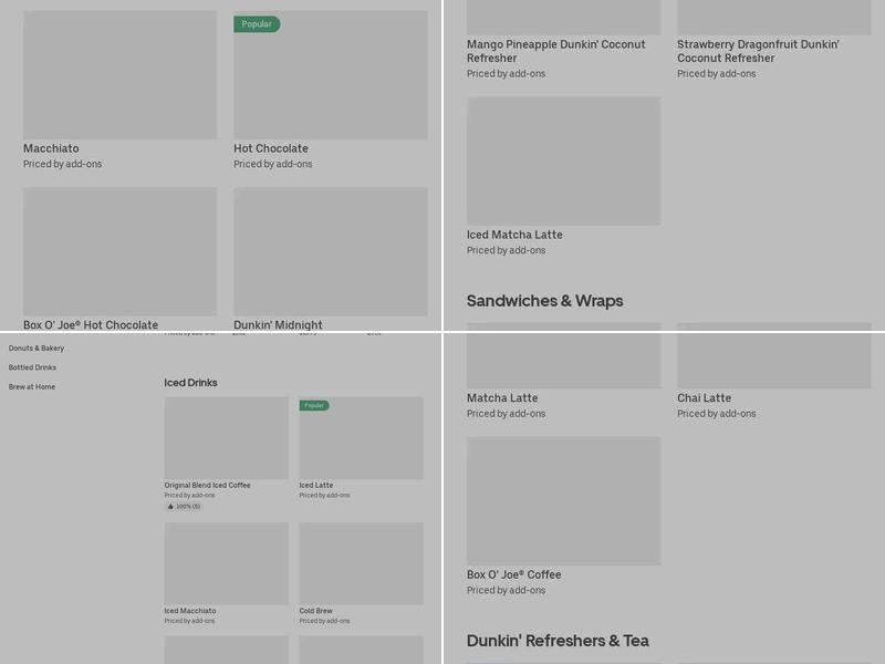 Dunkin' Menu