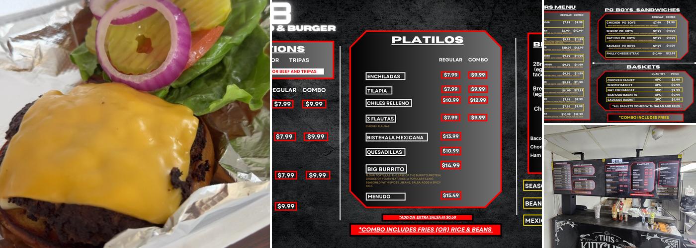 Rendon Burger & Taco (RBT) Menu