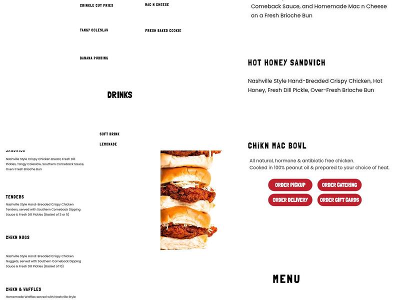 CHiKN Menu