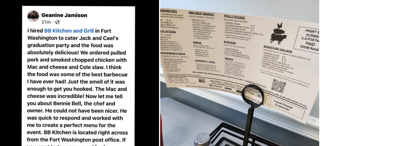 BB KITCHEN AND GRILL Menu