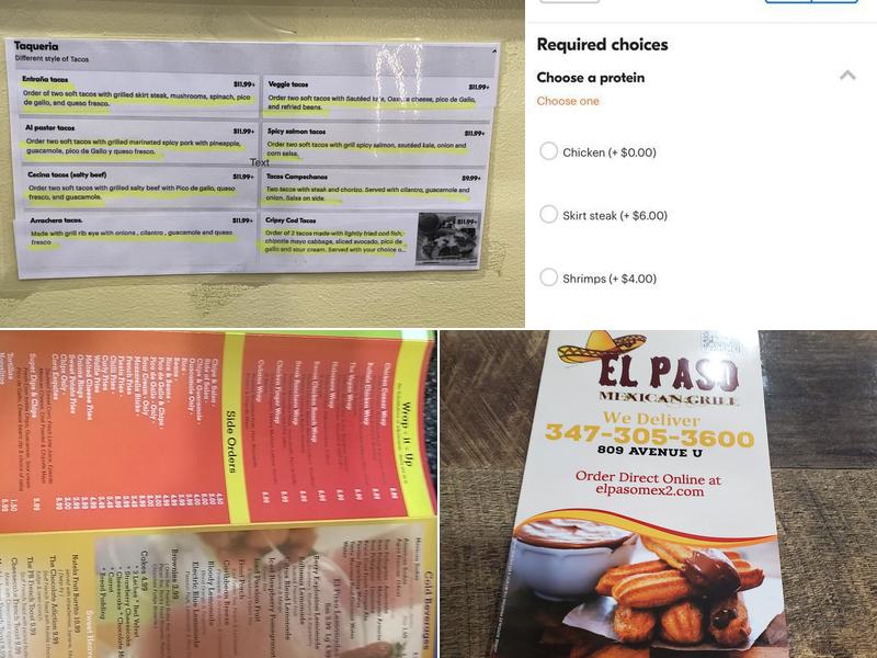 El Paso Mexican Grill 2 Menu