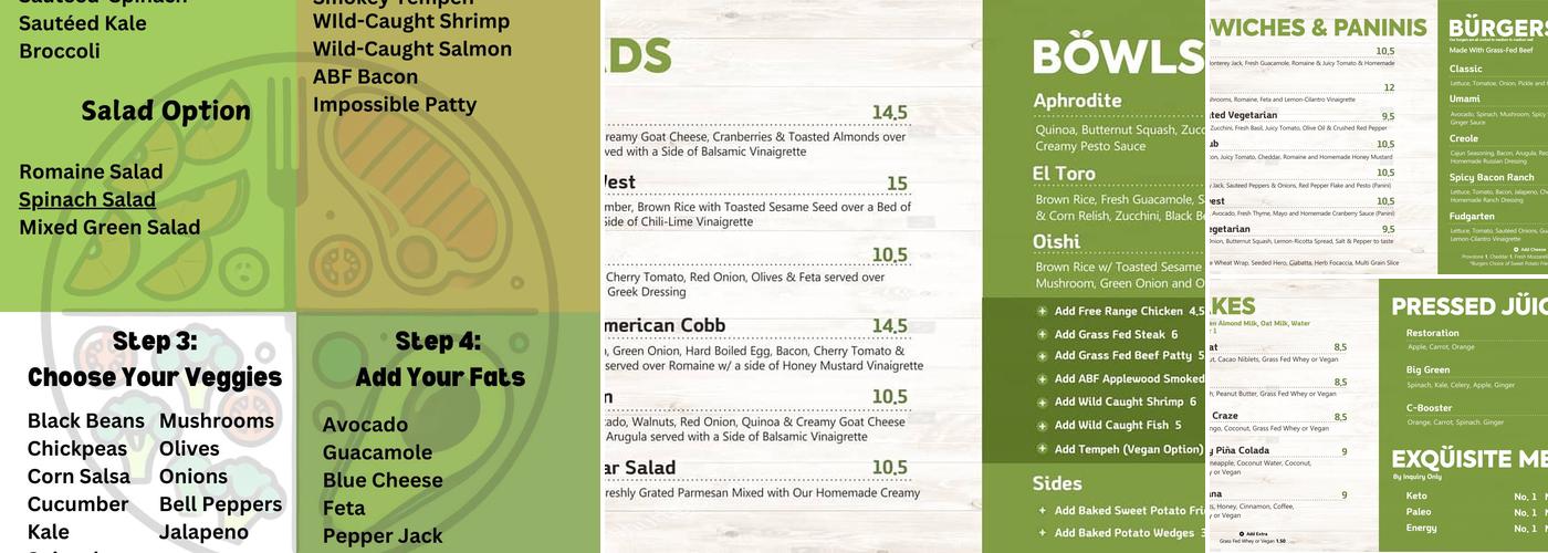 Füdgarten Menu