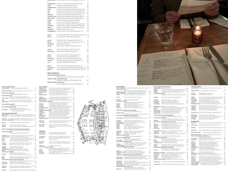 Otway Menu