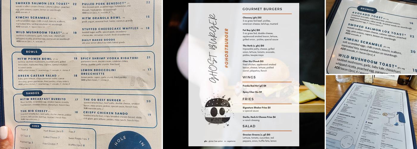 Hole In The Wall - Murray Hill Menu