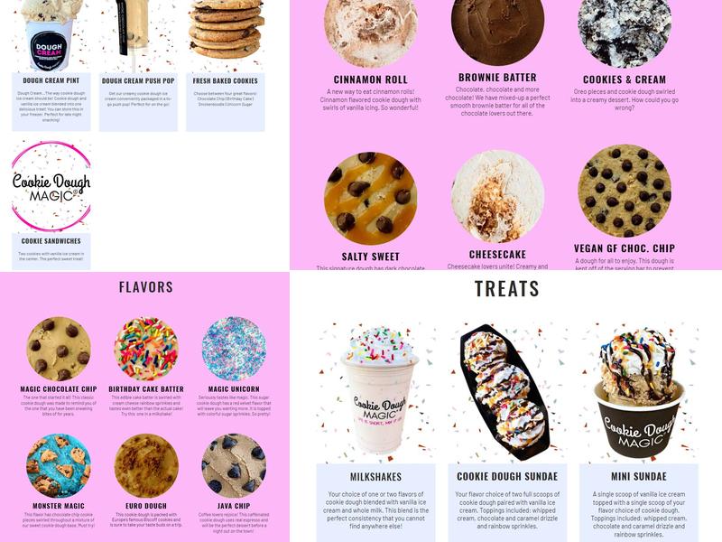 Cookie Dough Magic Menu