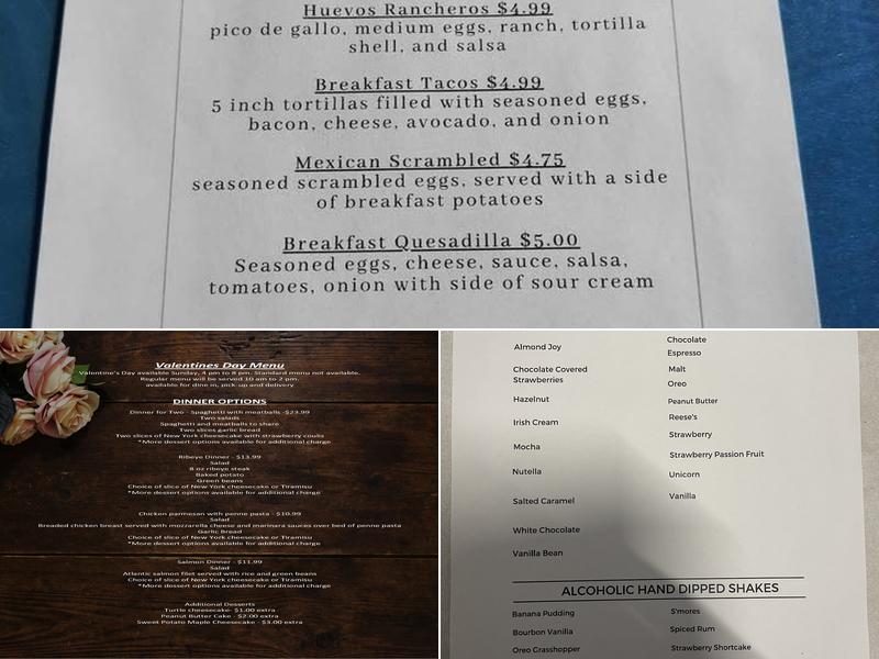 The Corner Cafe Menu