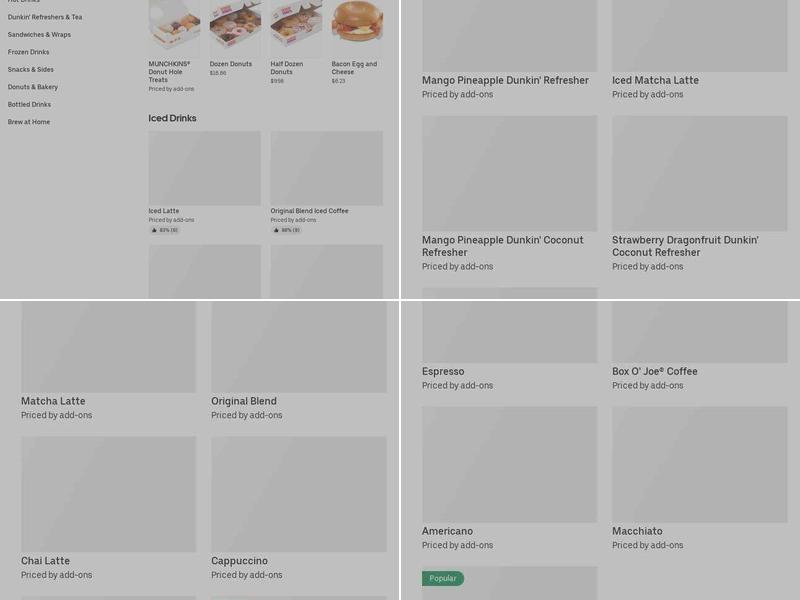 Dunkin' Menu