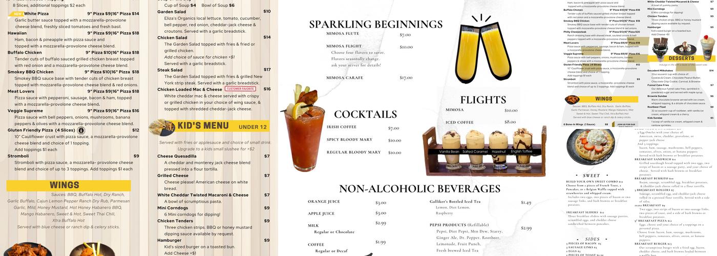 Bites & Brews Menu