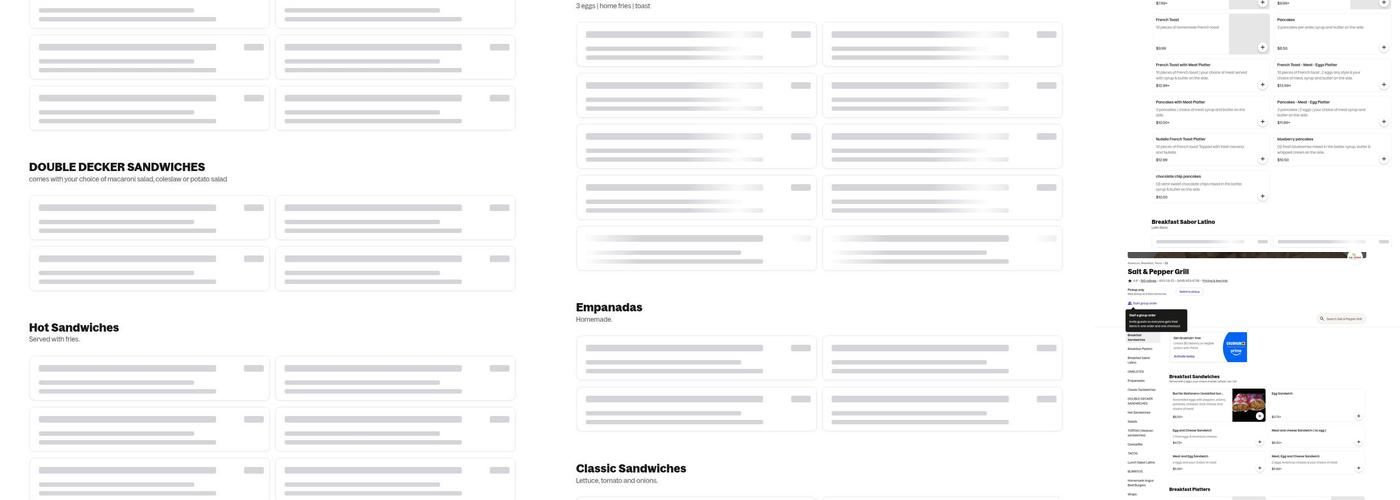 Salt & Pepper Grill Menu