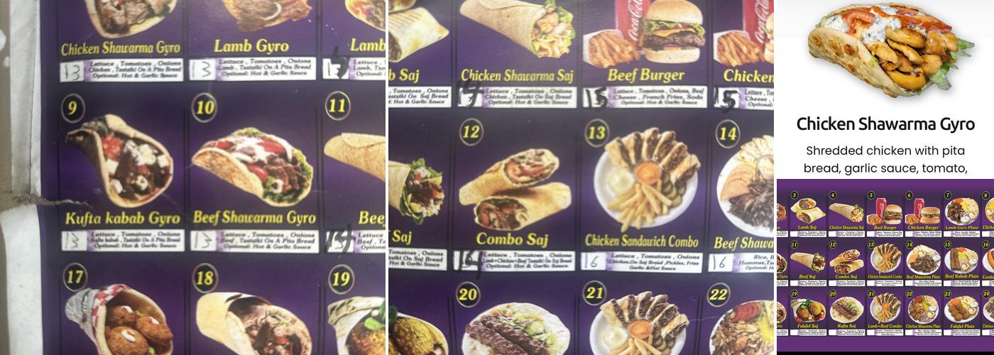Shawarma Express Halal Menu
