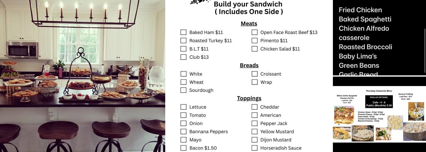 About Thyme Catering & Cafe Menu